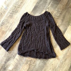 Free People brown knit sweater